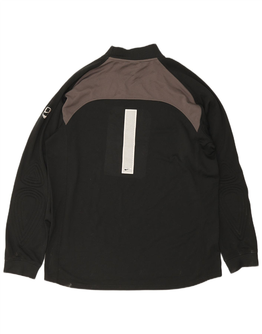 Мужской топ NIKE с длинным рукавом UK 45/47 XL, черный полиэстер с цветными блоками