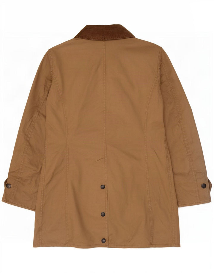 Женский плащ Barbour UK 12, средний коричневый, хлопок