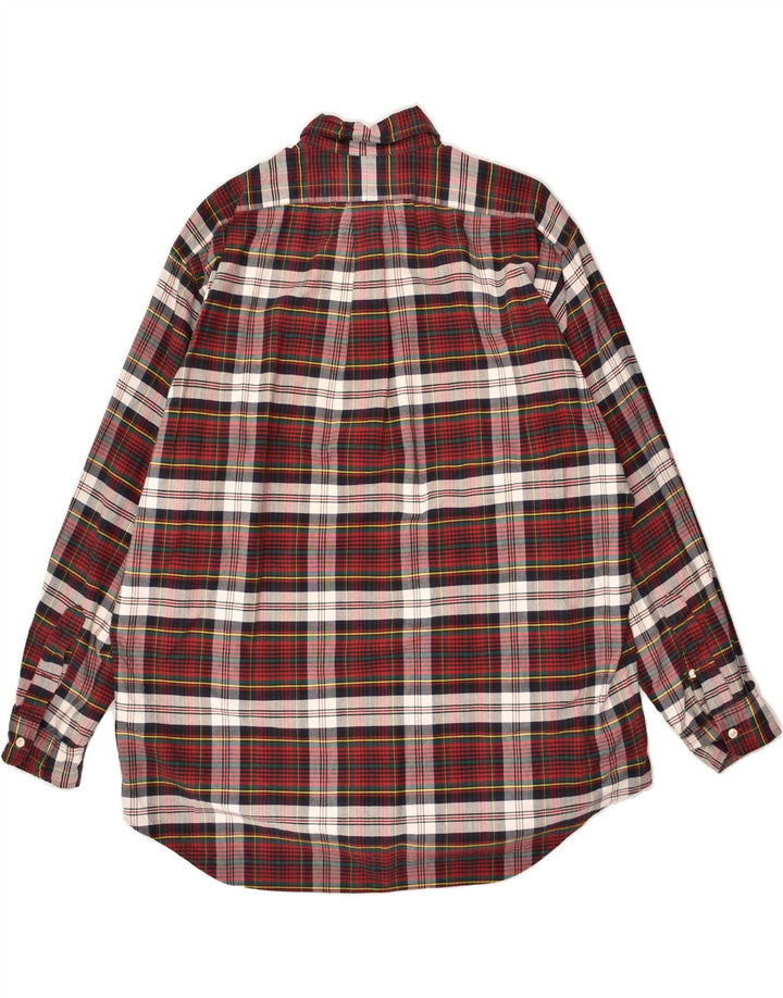 Мужская рубашка RALPH LAUREN, большая красная клетка, хлопок