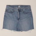 LEE Womens Mid Rise Denim Shorts W30 Medium  Blue Vintage Lee and Second-Hand Lee from Messina Hembry 