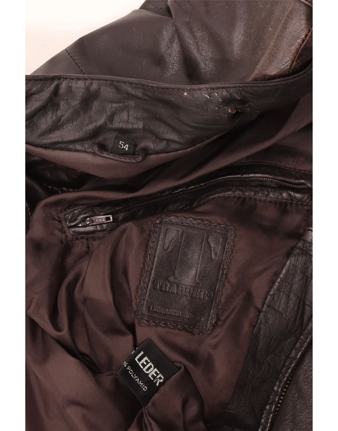 Мужская кожаная куртка Trapper IT 54 2XL Коричневая кожа