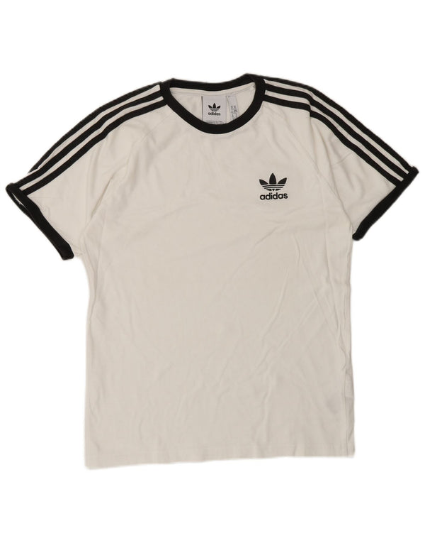 ADIDAS Mens T-Shirt Top XS White Cotton