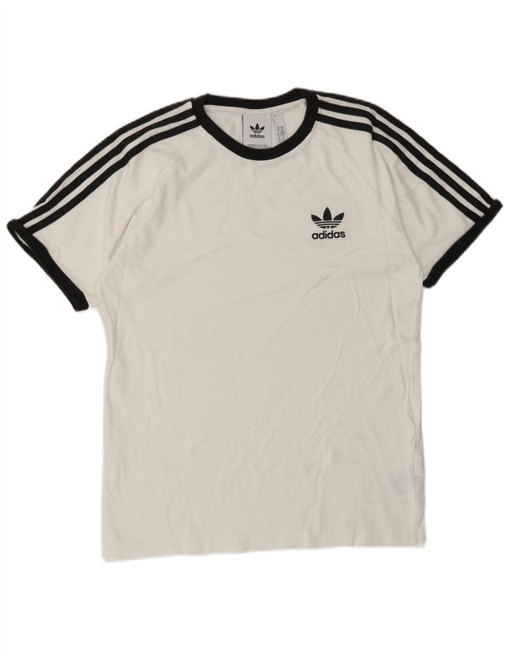 ADIDAS Mens T-Shirt Top XS White Cotton
