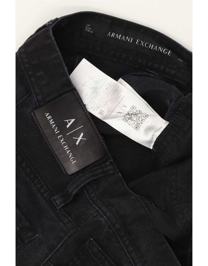 Женские узкие джинсы Armani Exchange W31 L29, черный хлопок