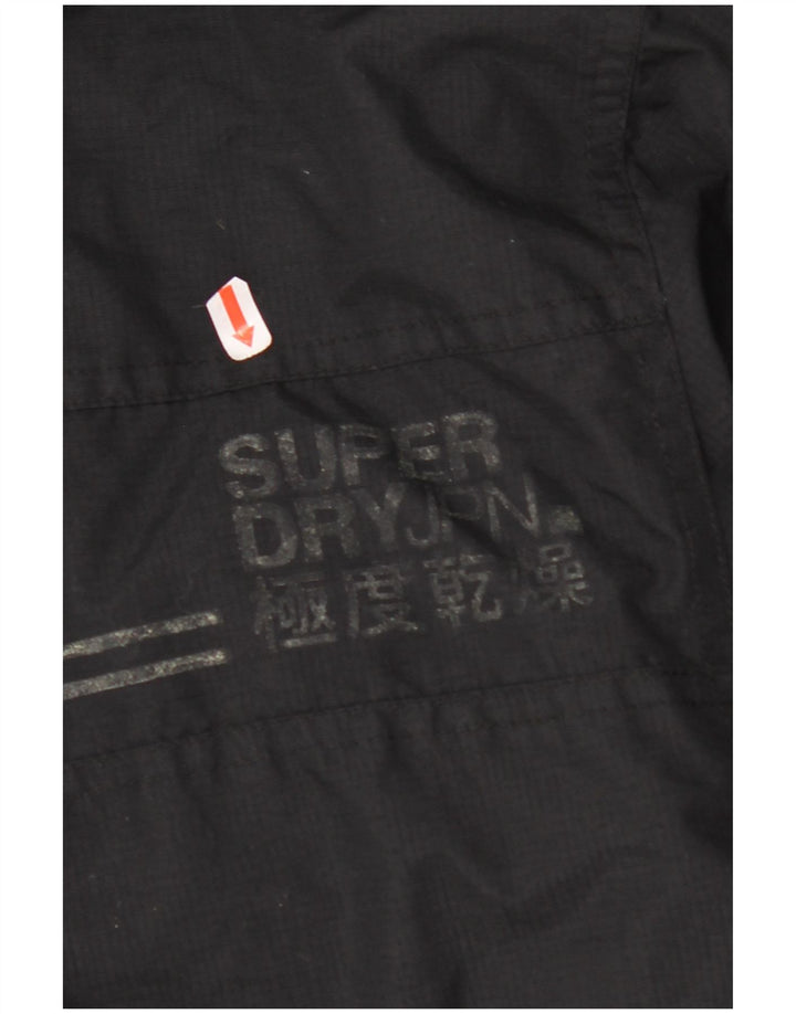 Мужская ветровка SUPERDRY UK 40, большая черная нейлоновая куртка