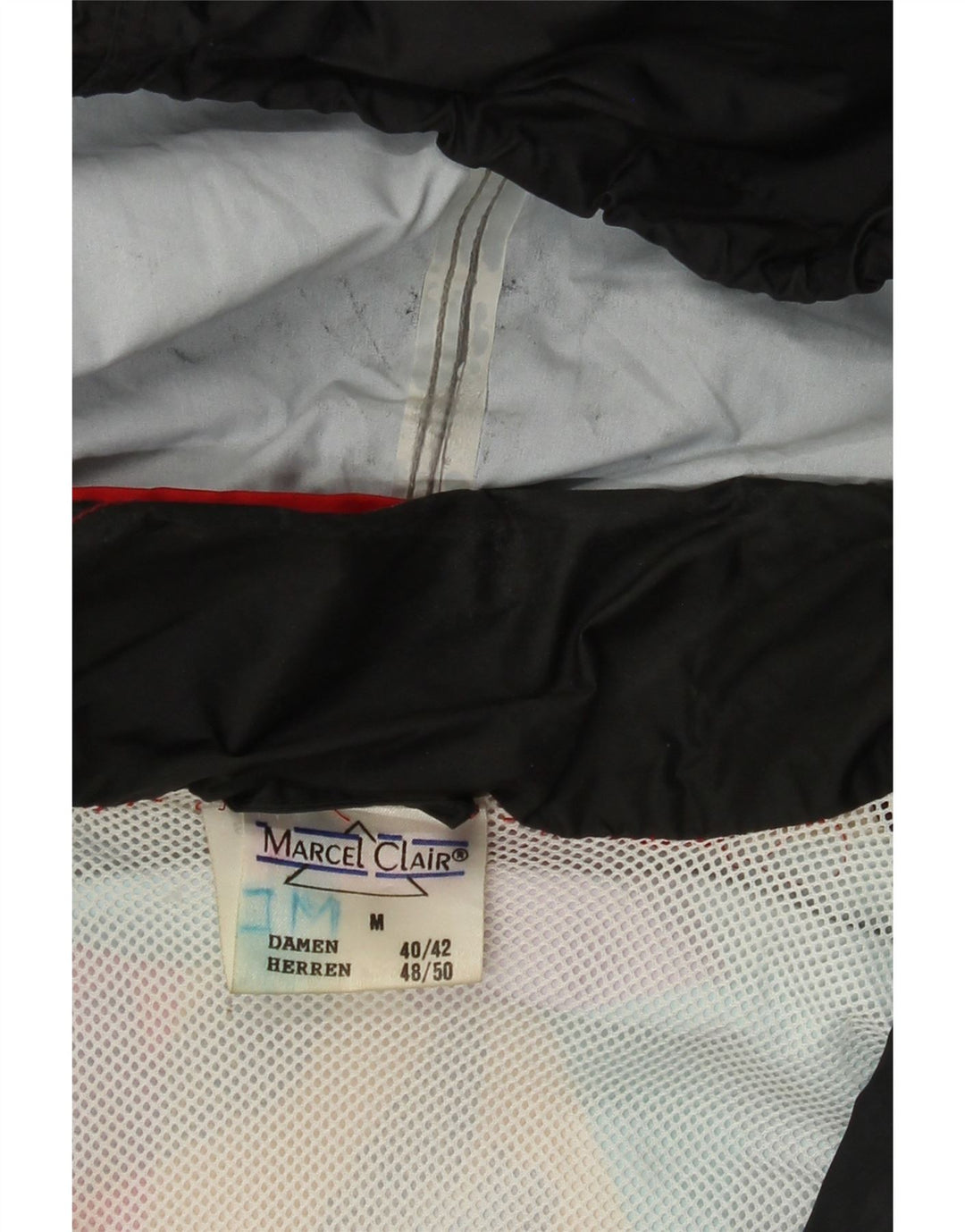 MARCEL CLAIR Мужская дождевик свободного покроя с капюшоном UK 38 Средний Черный