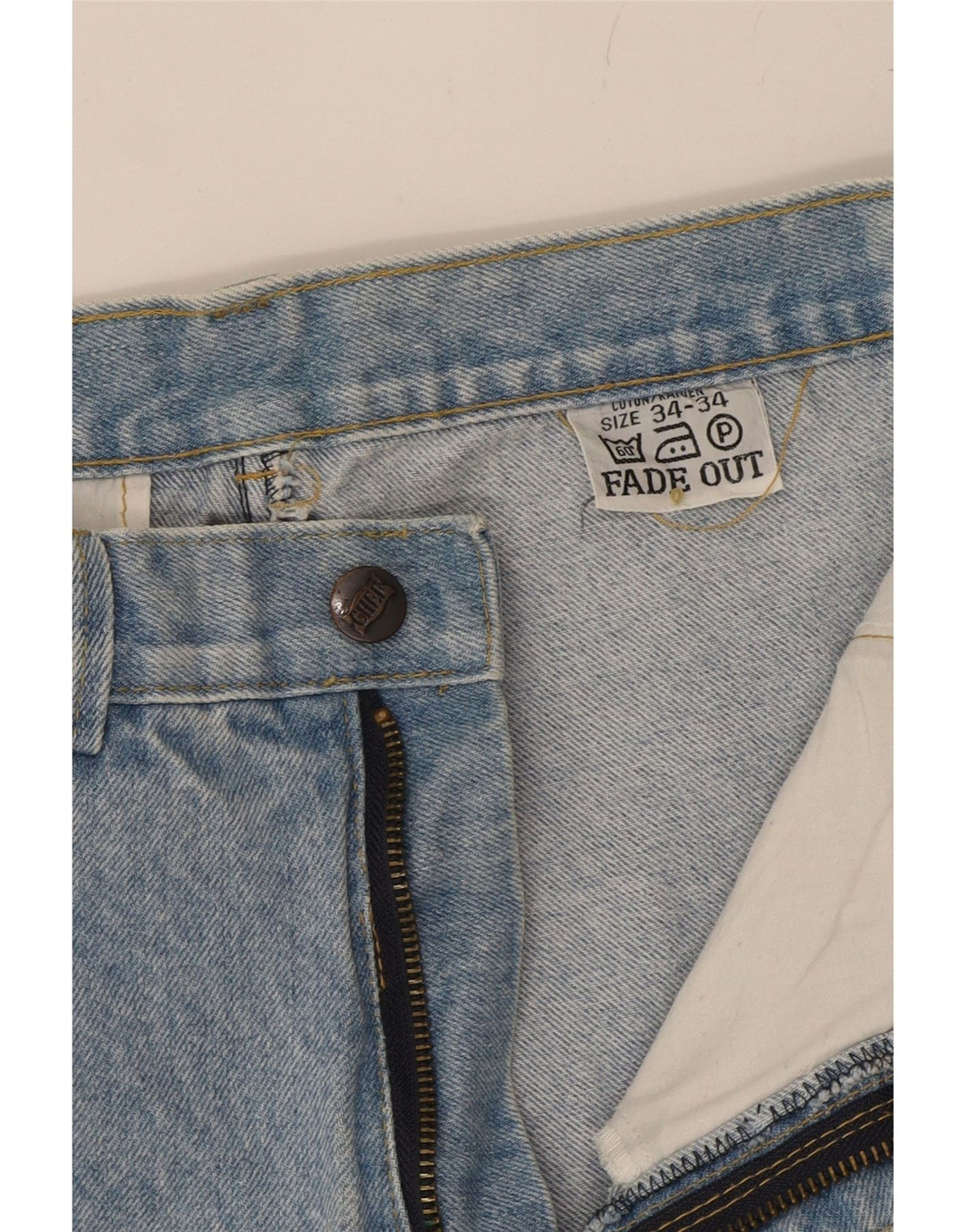 CHEF Womens Tapered Jeans W34 L30 Blue Cotton Vintage Chef and Second-Hand Chef from Messina Hembry 