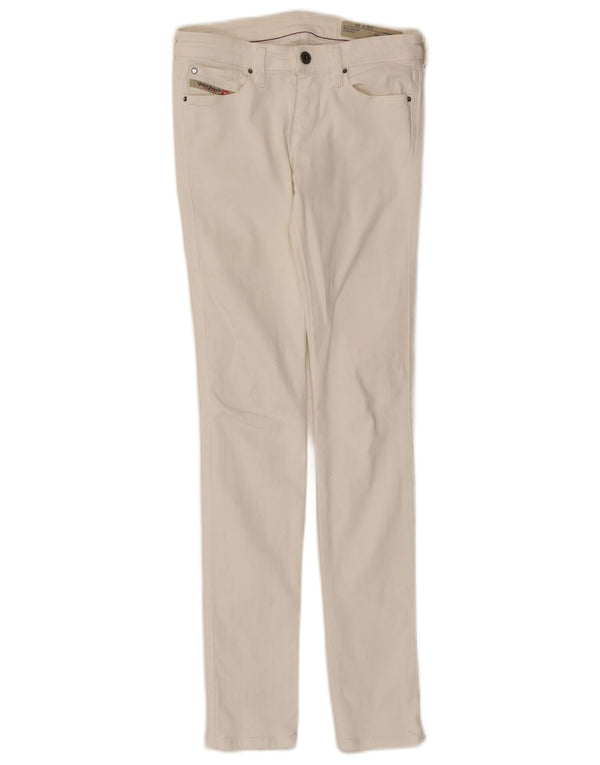 Женские супертонкие джинсы скинни Diesel Skinzee с низкой талией W24 L30, белые