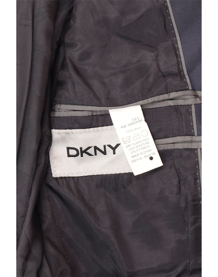 Мужской пиджак Dkny с 2 пуговицами, Великобритания 38, средний темно-синий, шерстяной