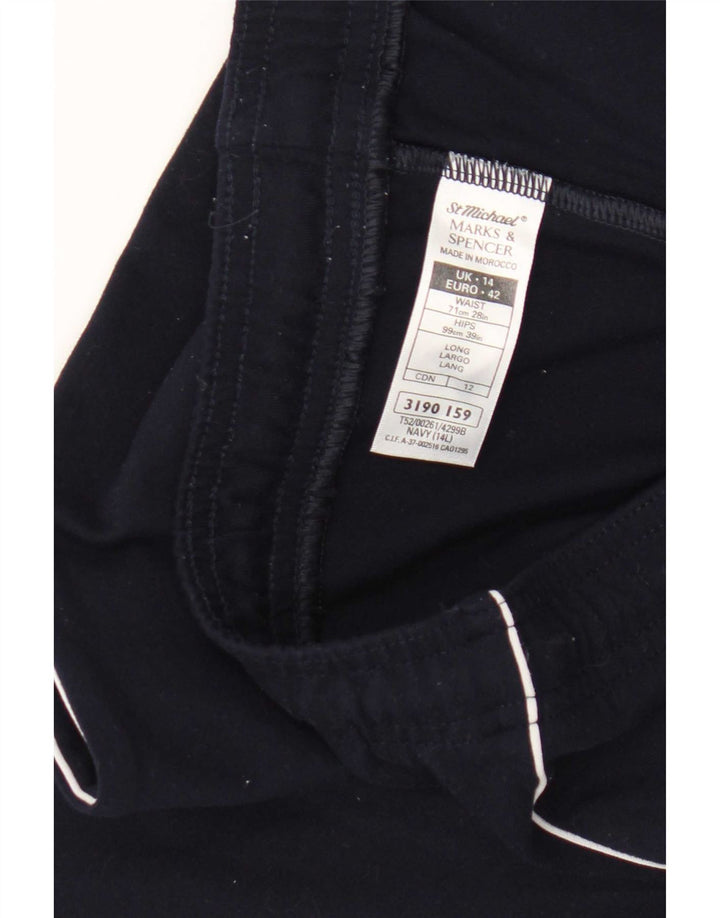 Женские спортивные брюки Marks & Spencer UK 14, большие темно-синие, полиамид