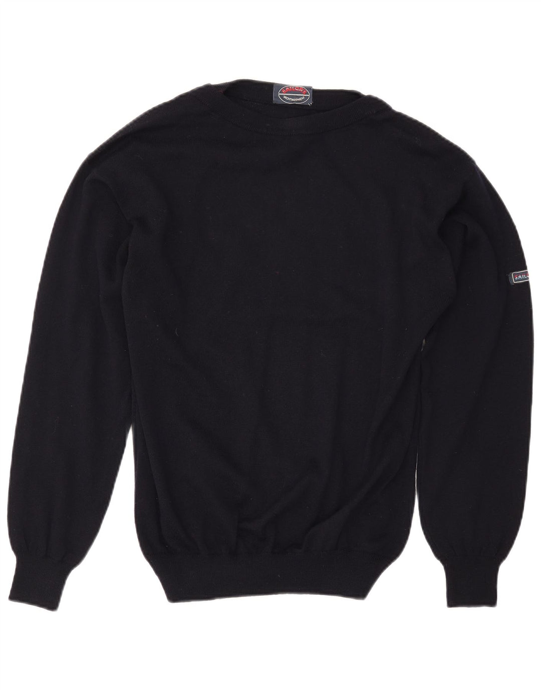 ВИНТАЖНЫЙ мужской свитер с вырезом «лодочкой», средний темно-синий