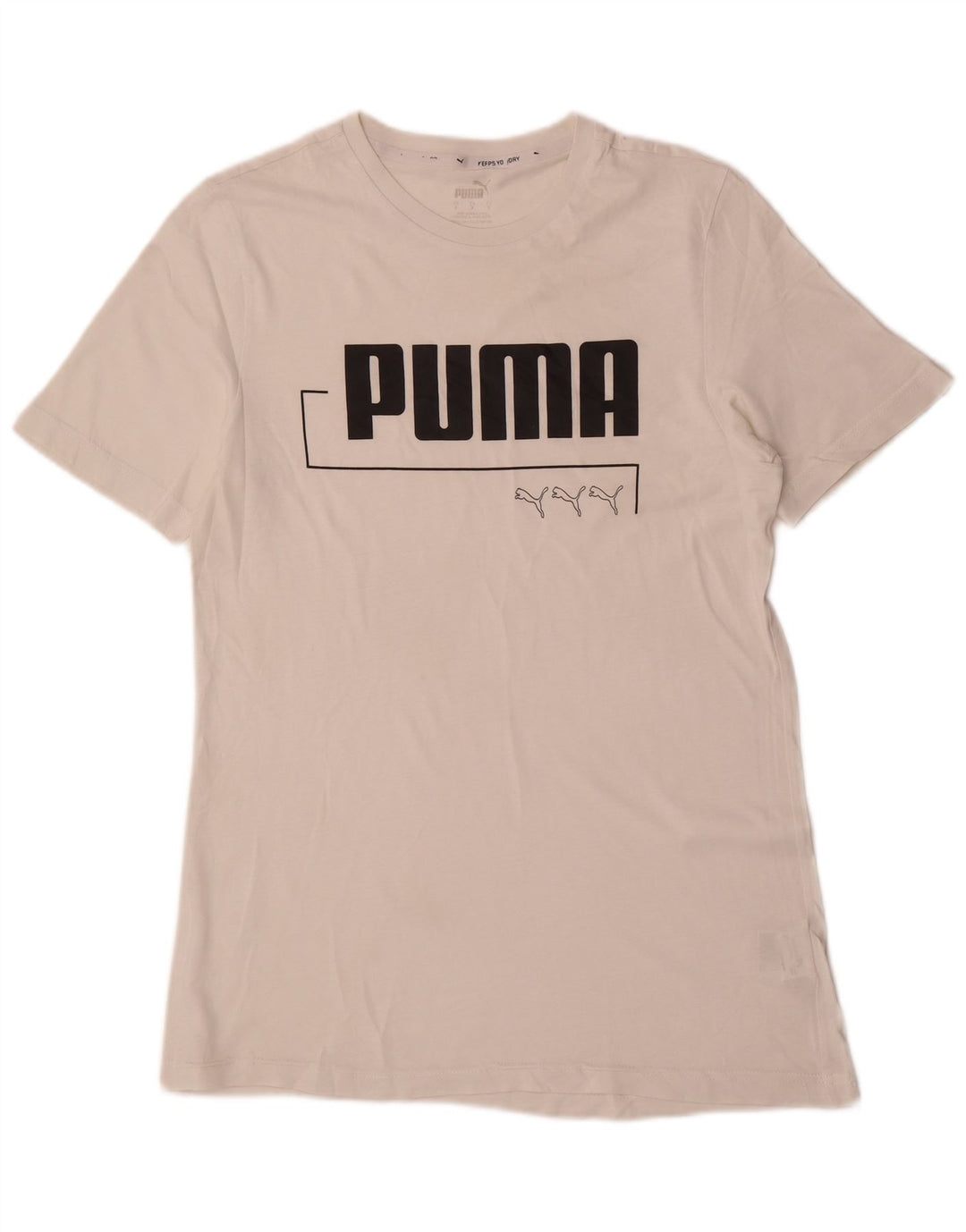 Мужская футболка с рисунком Puma, маленькая белая