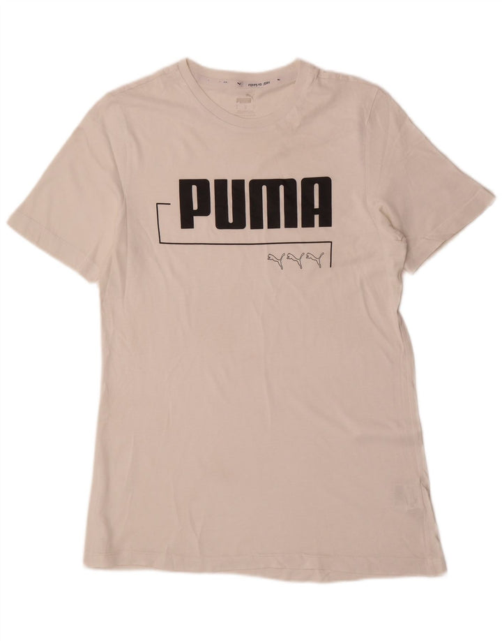 Мужская футболка с рисунком Puma, маленькая белая