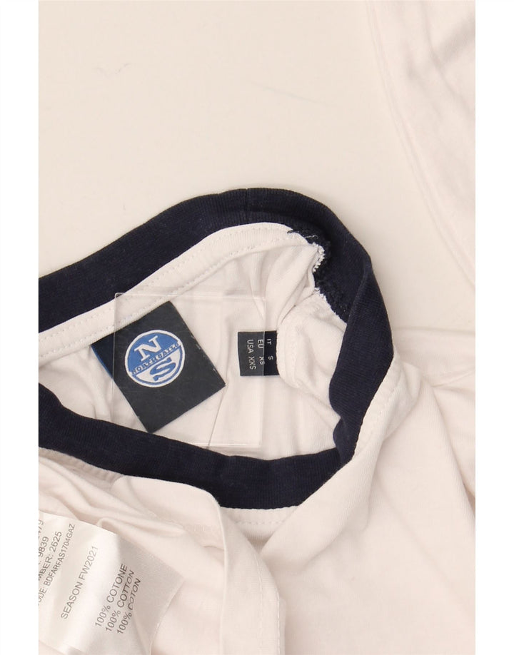 NORTH SAILS Мужской топ с длинным рукавом XS, белый хлопок