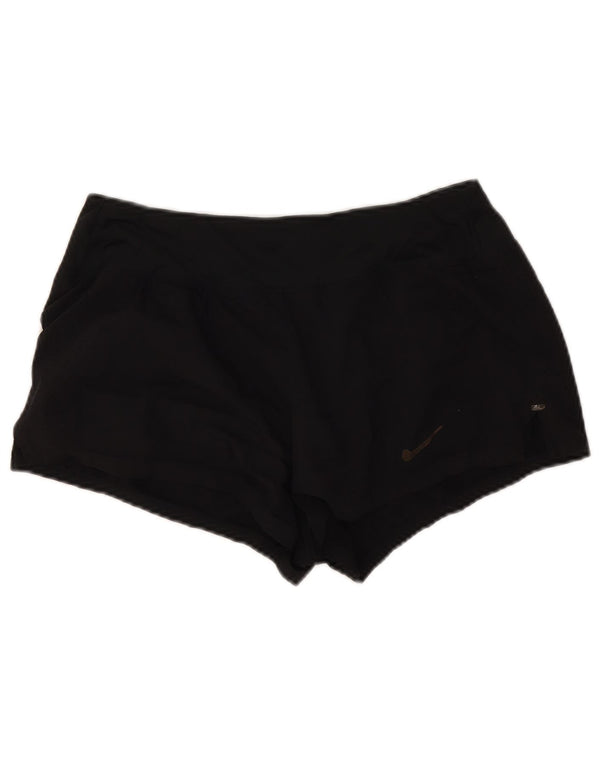 Женские спортивные шорты для бега Nike UK 12, средний черный, полиэстер