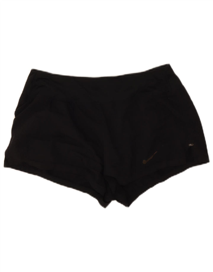 Женские спортивные шорты для бега Nike UK 12, средний черный, полиэстер