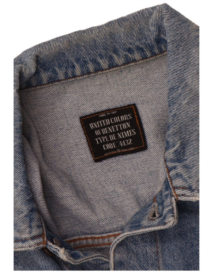 BENETTON Мужская джинсовая куртка IT 52 XL Синяя Хлопок