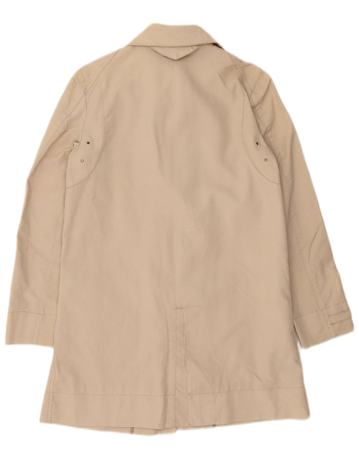Женский тренч Zara UK 12, средний бежевый, хлопок