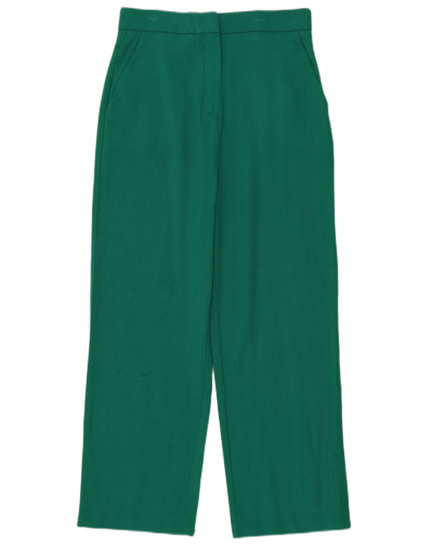 Pinko Женские прямые повседневные брюки с высокой талией UK 14 Medium W30 L26 Зеленые