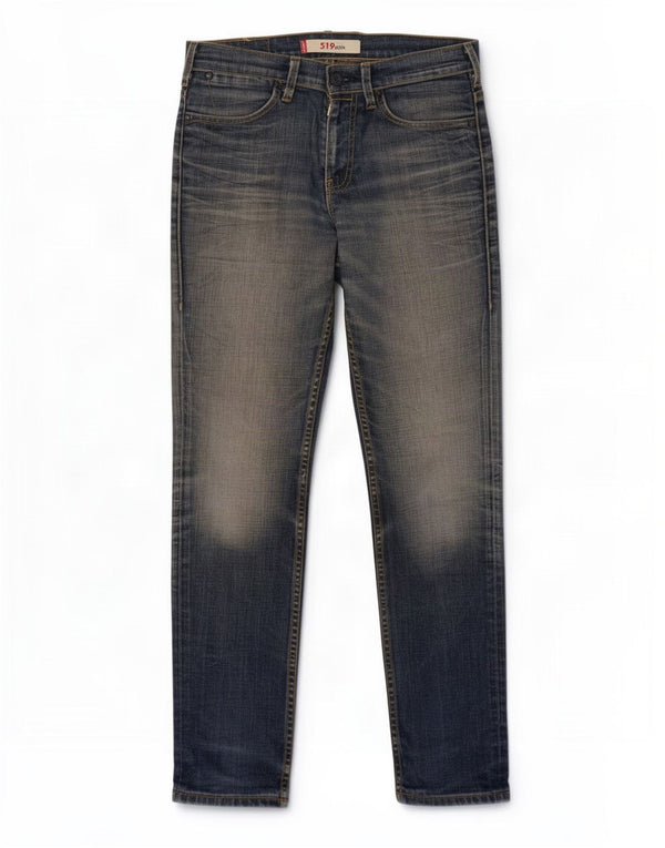 Мужские джинсы Levi's 519 Slim W30 L32 Темно-синие, хлопок