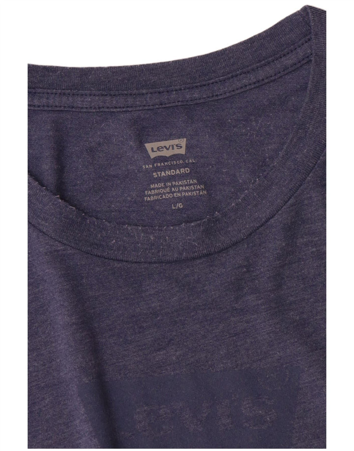 Мужская футболка с рисунком Levi's Standard, большая синяя