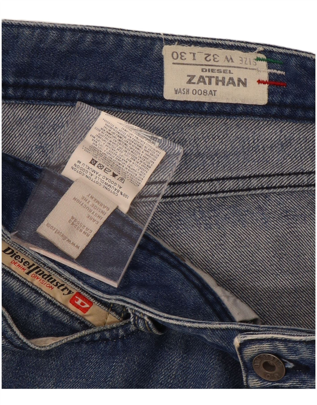 Мужские джинсы DIESEL Zathan Bootcut W32 L30, синий хлопок