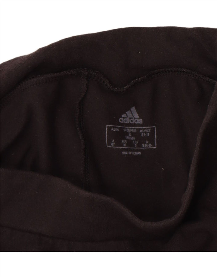 Женские леггинсы Adidas UK 8/10, маленькие, черные, хлопковые