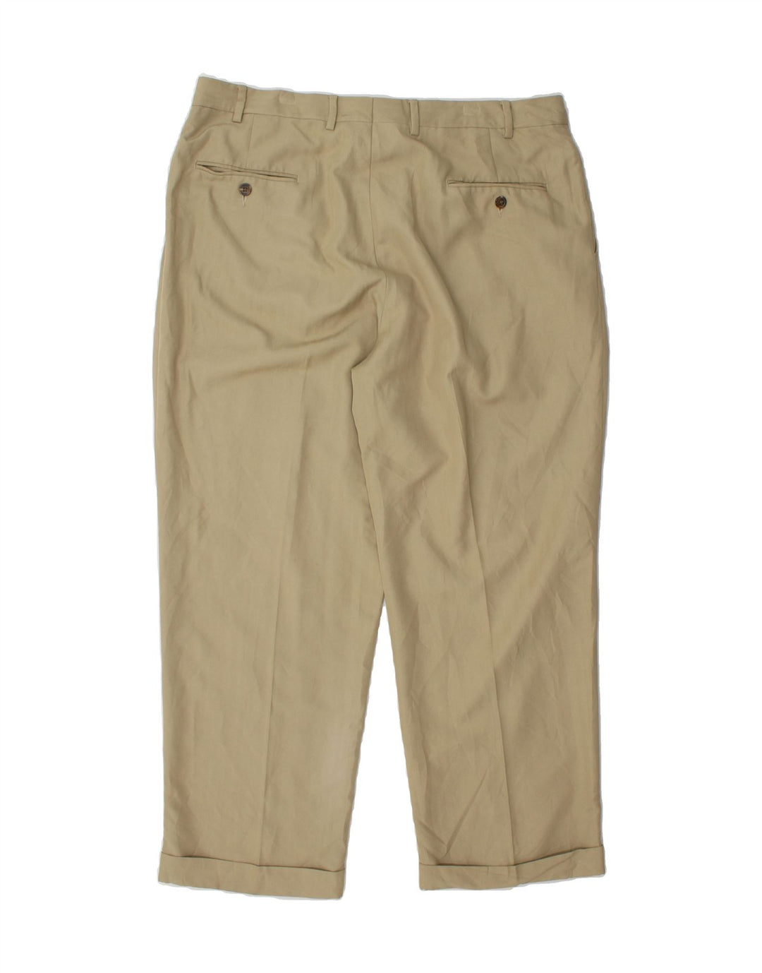 CHAPS Mens Pegged Suit Trousers W38 L30 Khaki Rayon Vintage Chaps and Second-Hand Chaps from Messina Hembry 