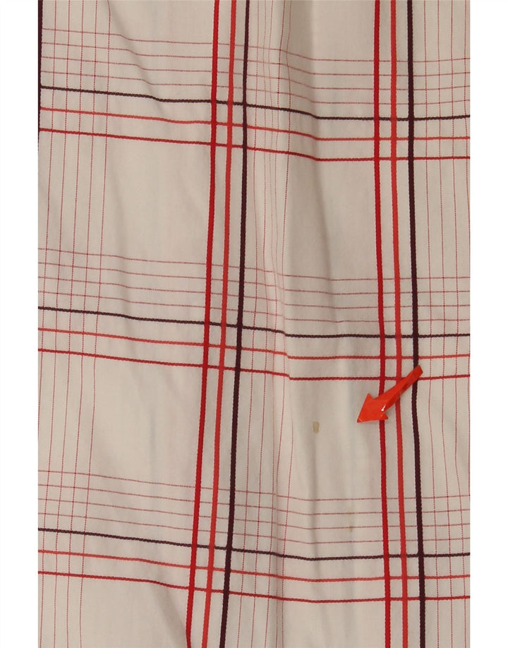 Мужская рубашка Wrangler с коротким рукавом XL, белая клетка, хлопок