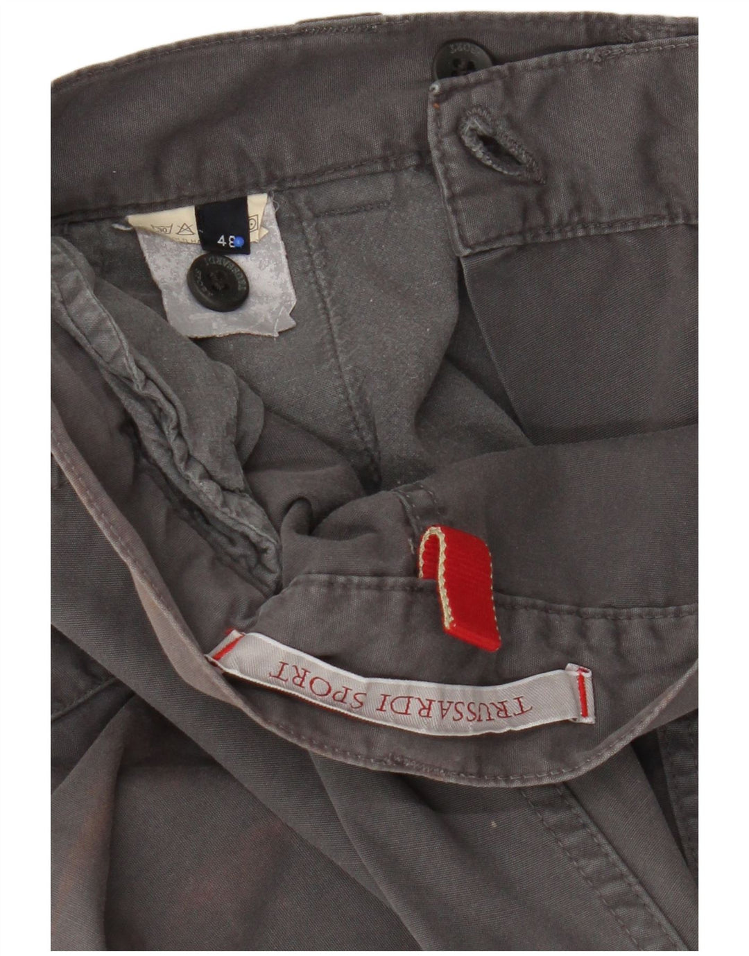 Trussardi Мужские прямые брюки карго IT 48 Medium W32 L32 Серые
