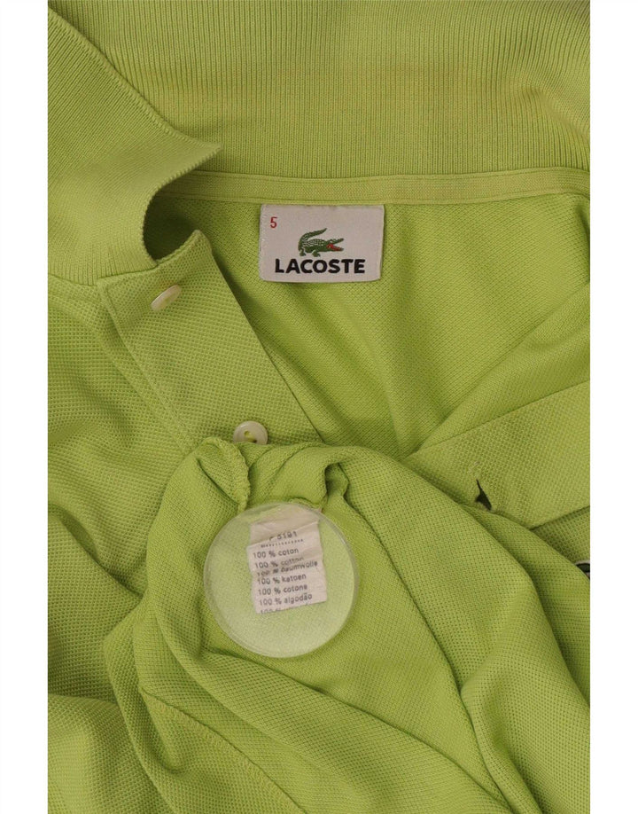 Мужская рубашка-поло Lacoste, размер 5, большая, зеленая, хлопок