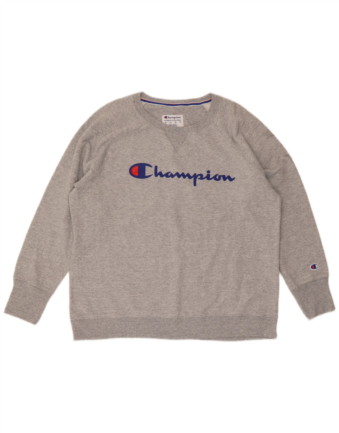 Мужской свитшот Champion с рисунком, джемпер XL, серый полиэстер