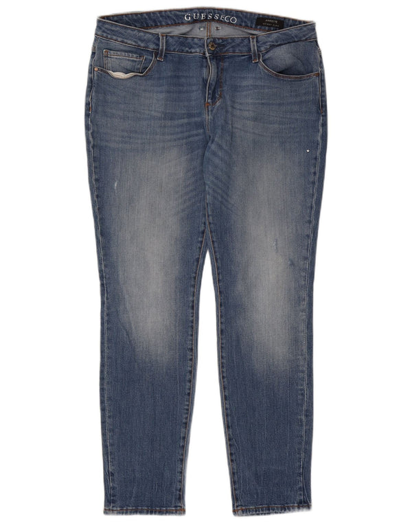 Женские джинсы скинни Annette с высокой посадкой GUESS W33 L29, синий хлопок