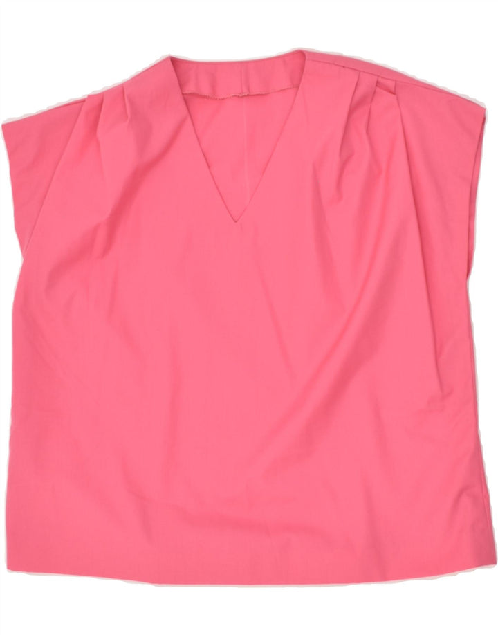 VINTAGE Womens Blouse Top UK 14 Medium Pink Vintage Vintage and Second-Hand Vintage from Messina Hembry 