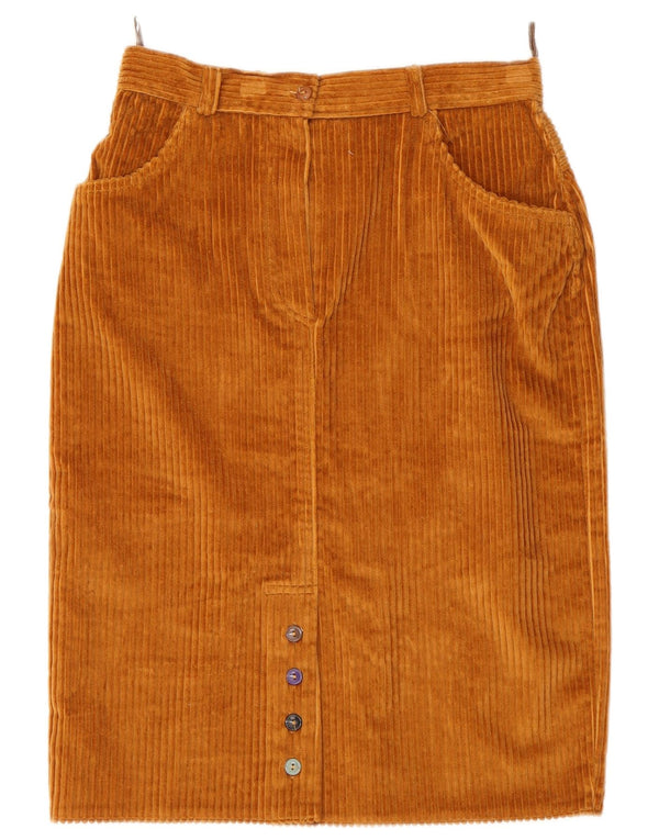 Винтажная женская вельветовая юбка IT 42 Medium W28 Бежевая