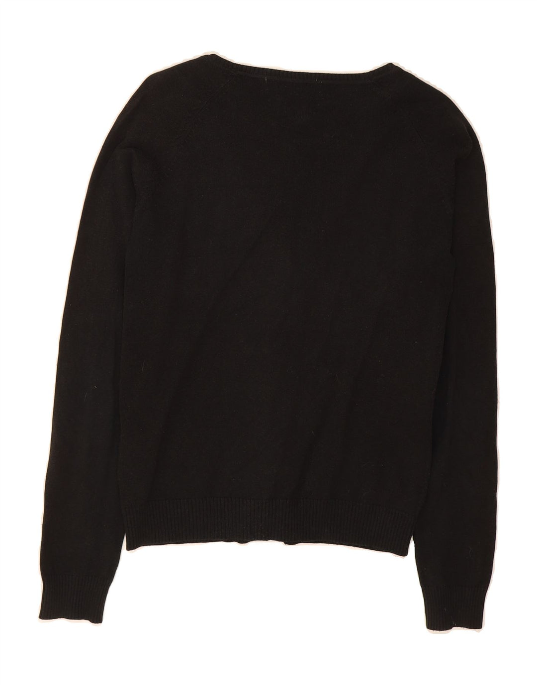 ZARA Womens Crop Cardigan Sweater UK 12 Medium Black Cotton Vintage Zara and Second-Hand Zara from Messina Hembry 