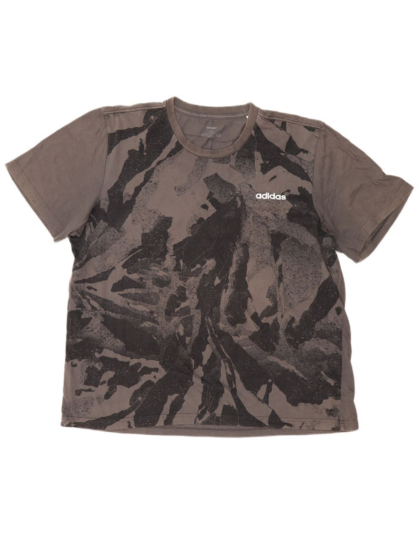 Мужская футболка ADIDAS с абстрактным узором, топ XL, серая
