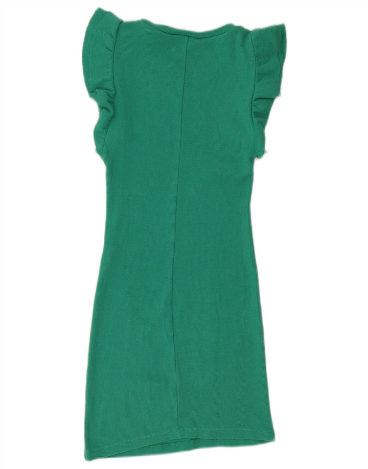 Женское облегающее платье Zara UK 8, маленькое зеленое