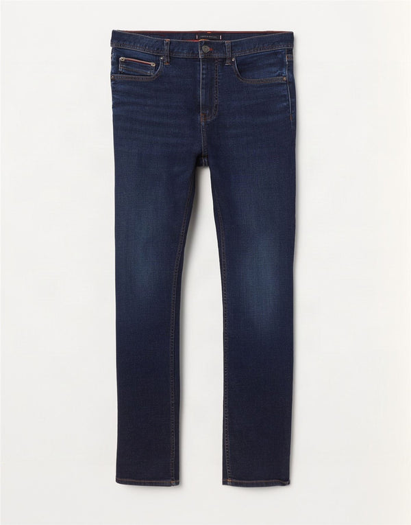Мужские прямые джинсы Tommy Hilfiger Denton W34 L30 темно-синие, хлопок