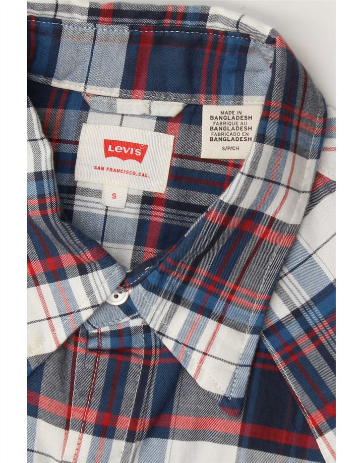 Мужская рубашка Levi's маленькая синяя клетка