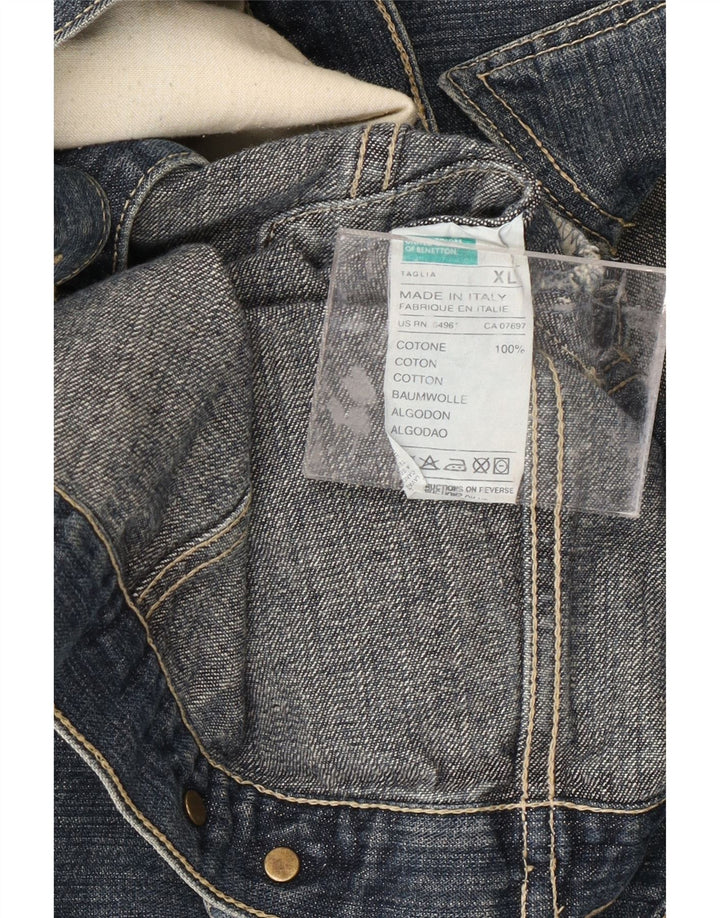 Женская джинсовая куртка BENETTON UK 18 XL, синяя, хлопок