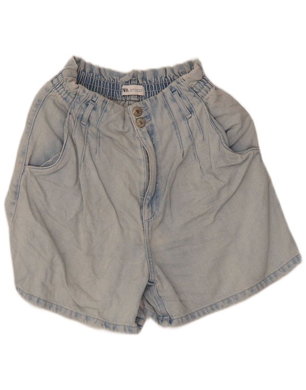 Женские джинсовые шорты Zara EU 38, маленькие W28, синие, хлопок