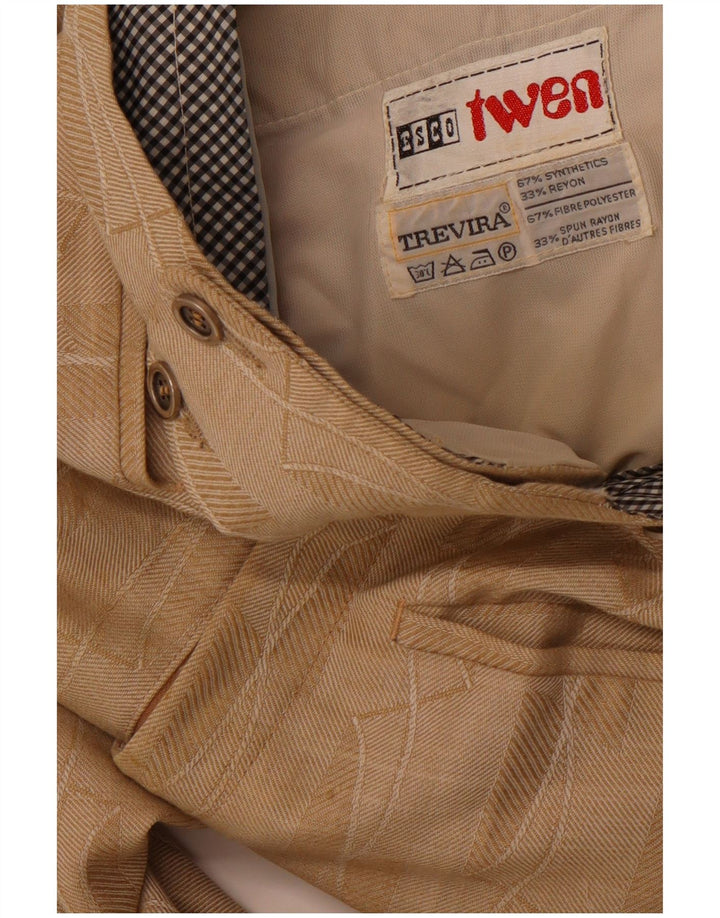 TREVIRA Женские брюки с абстрактным узором Bootcut W30 L31 Коричневые