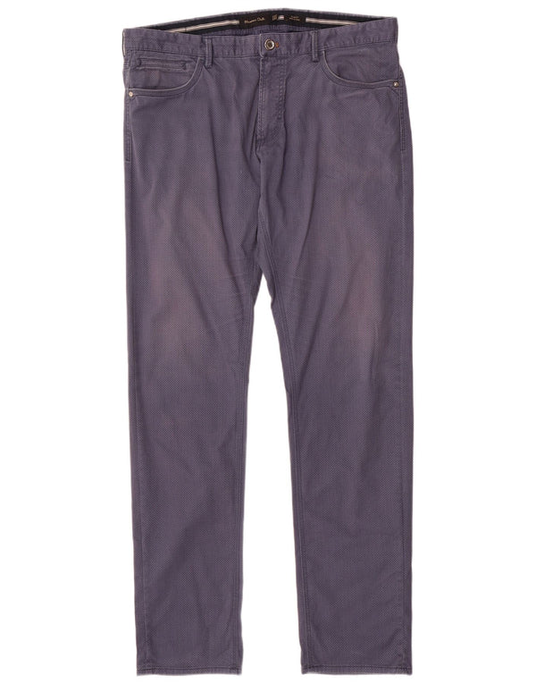 Брюки мужские повседневные MASSIMO DUTTI EU 44, большие W34 L33, темно-синие, в крапинку