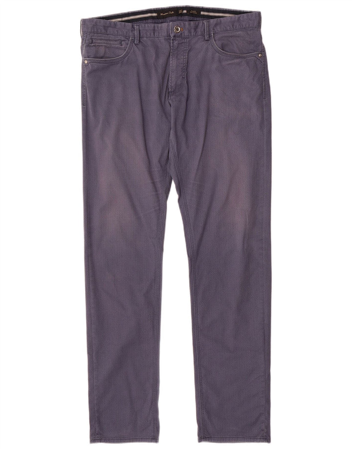 Брюки мужские повседневные MASSIMO DUTTI EU 44, большие W34 L33, темно-синие, в крапинку