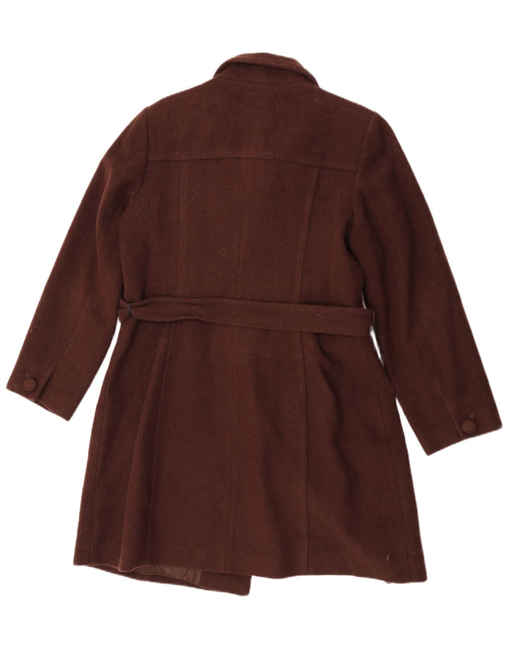 Женское пальто Marks & Spencer UK 18 XL, коричневое, новое шерстяное
