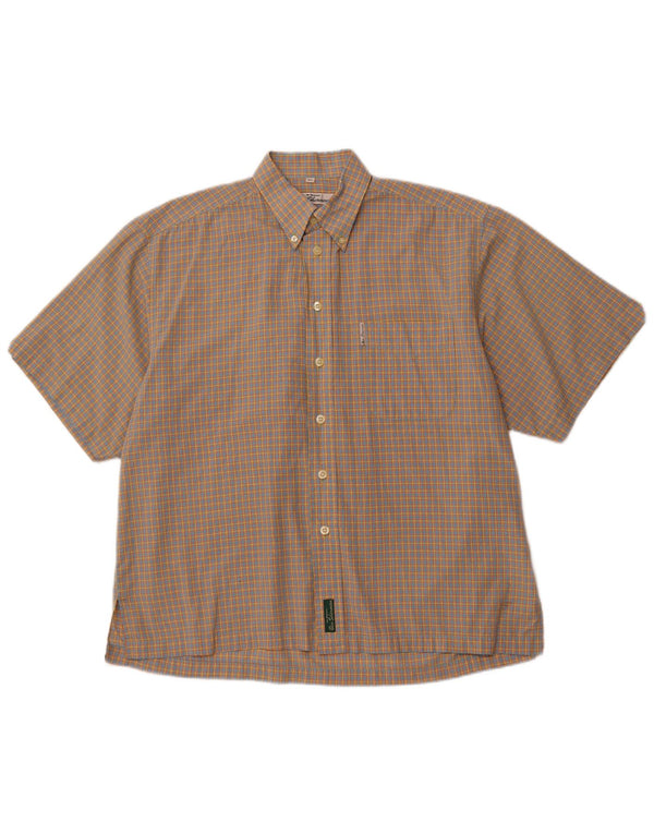 Мужская рубашка с коротким рукавом BEN SHERMAN, большая разноцветная клетка