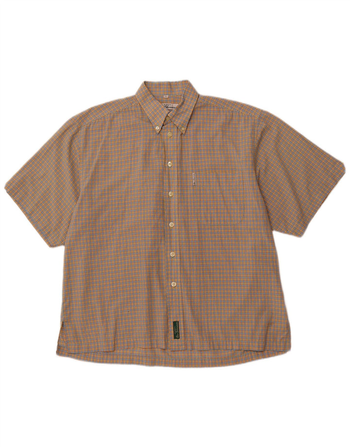 Мужская рубашка с коротким рукавом BEN SHERMAN, большая разноцветная клетка