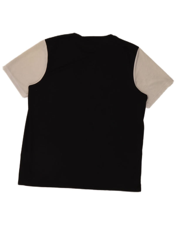 Мужская футболка Adidas Aeroready Top XL черная из полиэстера с цветными блоками
