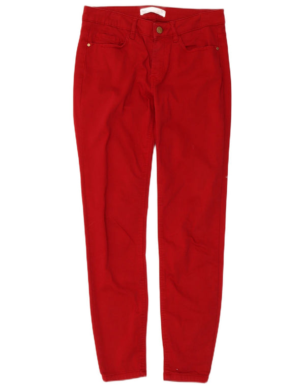 Женские узкие повседневные брюки Zara EU 36 XS W26 L27 красные